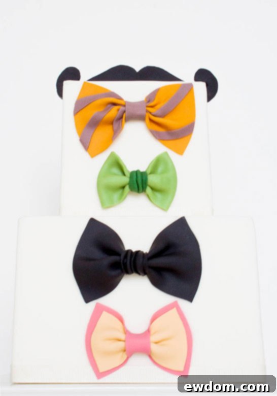 Completed Father's Day Cake with Bowtie and Mustache toppers, ready for celebration by Miso Bakes