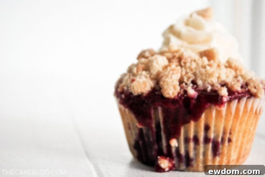 Blackberry Cobbler Cupcakes | TheCakeBlog.com