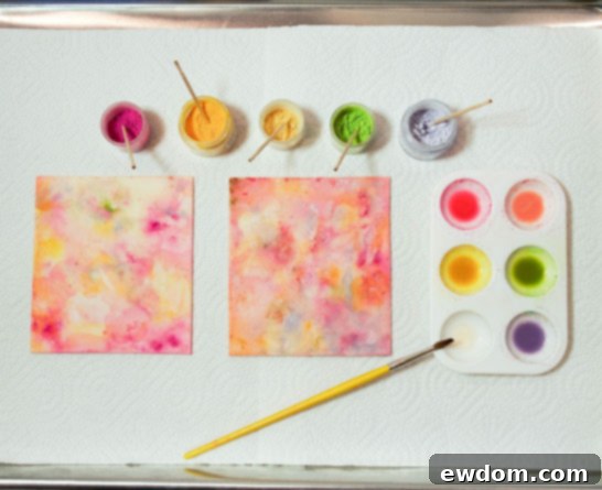 Applying Watercolor Paint to Fondant