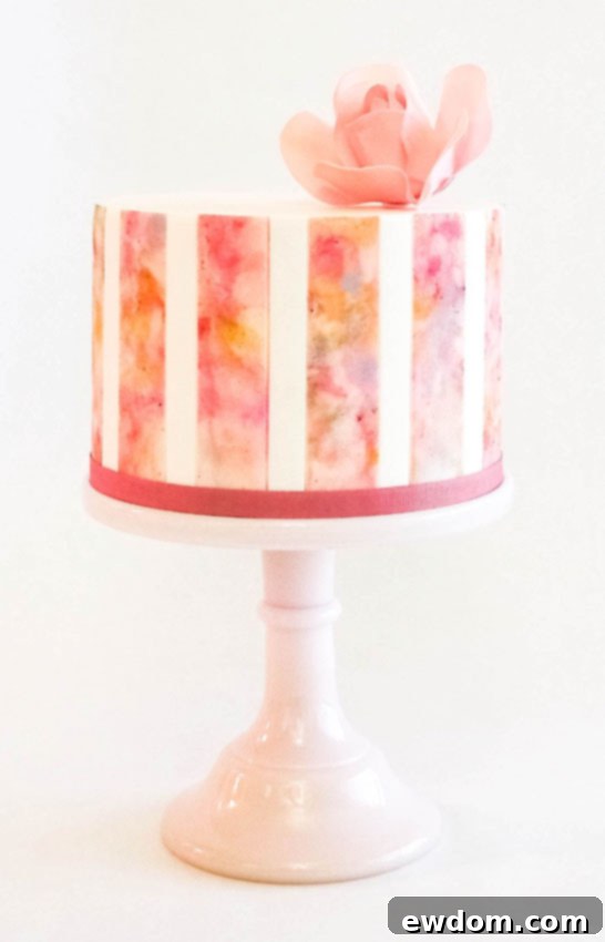 Beautiful Finished Watercolor Cake by Allison Kelleher