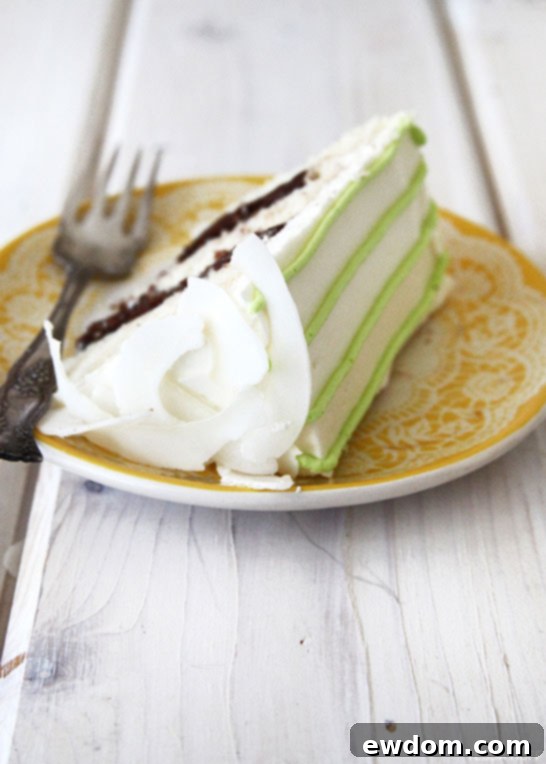 Tropical Coconut Lime Cake 5 Slice of Coconut Lime Cake by Tessa Huff