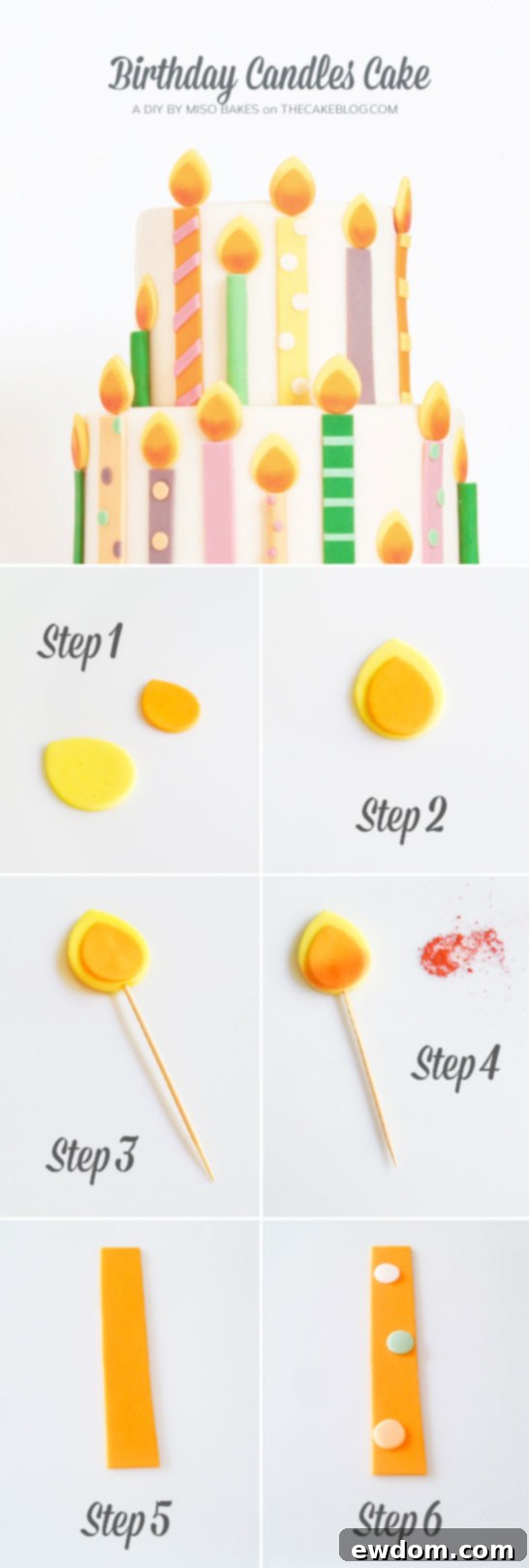 DIY Fifteen Candles Birthday Cake by Miso Bakes | Unique Cake Decorating Ideas