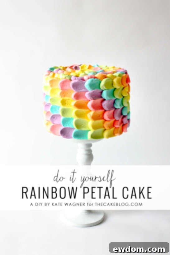 Homemade Rainbow Blossom Cake 2 DIY Rainbow Petal Cake | by Kate Wagner | TheCakeBlog.com