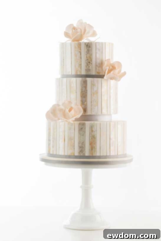 Metallic Watercolor Cake  |  by AK Cake Design  |  TheCakeBlog.com