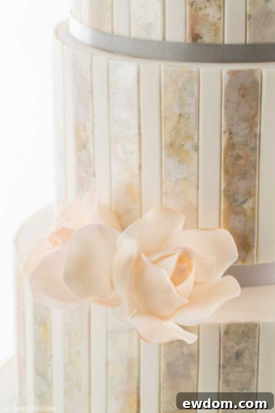 Metallic Watercolor Cake  |  by AK Cake Design  |  TheCakeBlog.com