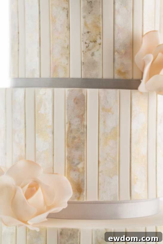 Metallic Watercolor Cake  |  by AK Cake Design  |  TheCakeBlog.com