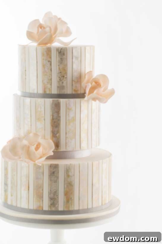 Metallic Watercolor Cake  |  by AK Cake Design  |  TheCakeBlog.com