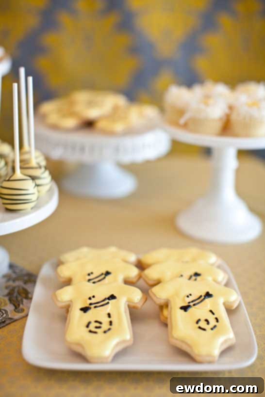 What Will It Bee? Baby Shower - Exquisite lemon meringue tartlets and other coordinated bee-themed desserts