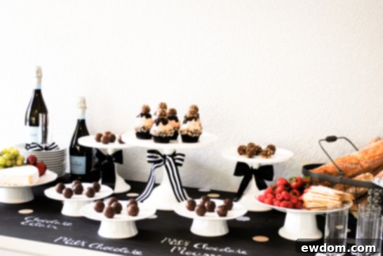 Elegant Chocolate Tasting Party Idea Godiva Truffle Flight | Truffle Tasting Party Inspiration | TheCakeBlog.com