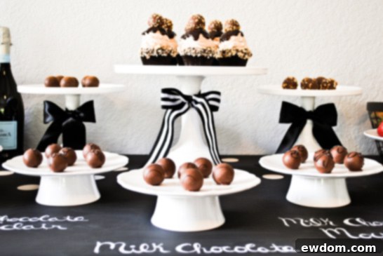 Salted Almond Truffle Tasting Godiva Truffle Flight | Truffle Tasting Party Inspiration | TheCakeBlog.com