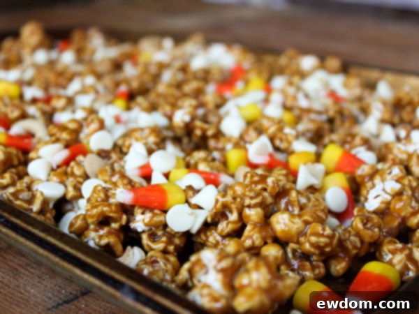 Sweet & Salty Popcorn Cupcakes 4 Ingredients for homemade caramel corn including microwave popcorn, cashews, and candy corn ready for assembly