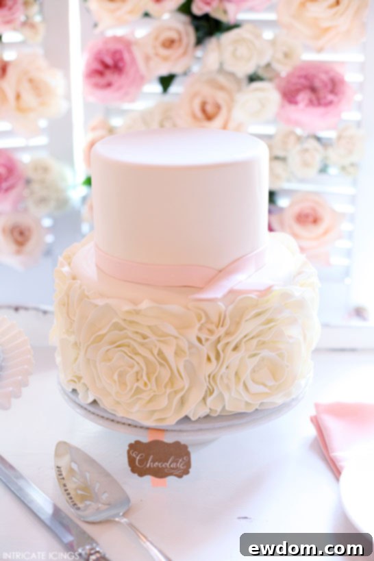 Rose Cake Display | by Intricate Icings | #PinkWeek on TheCakeBlog.com