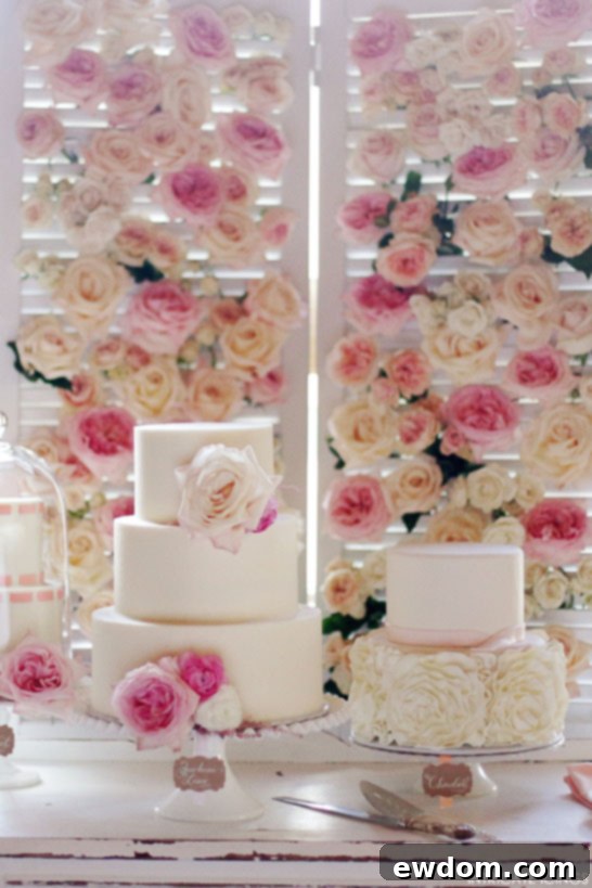 Rose Cake Display | by Intricate Icings | #PinkWeek on TheCakeBlog.com