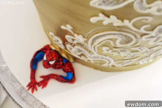 {surprise for the groom } Gold & Pink Wedding Cake | by cakelava | #PinkWeek on 