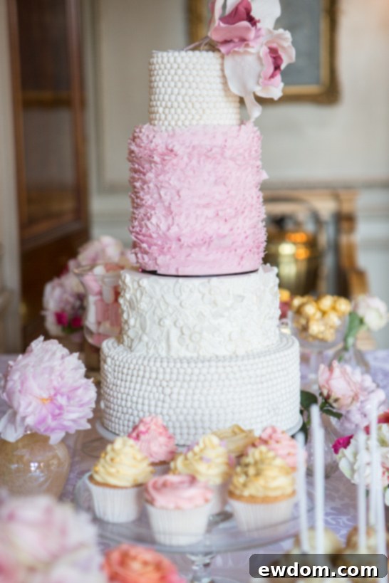 Pink & Gold Wedding Inspiration  |  by Baked In Caked Out  |  TheCakeBlog.com