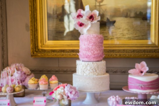 Pink & Gold Wedding Inspiration  |  by Baked In Caked Out  |  TheCakeBlog.com