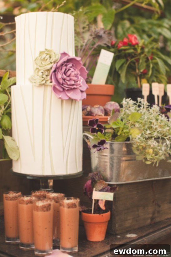 Blissfully Sweet's Urban Gardener Dessert Display - Exquisite Cake Art