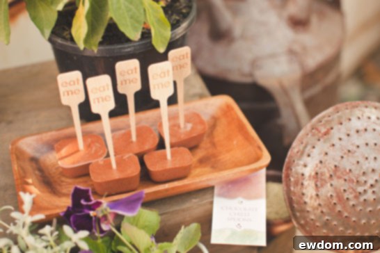 Urban Gardener Dessert Table - Watercolor Details and Fresh Elements