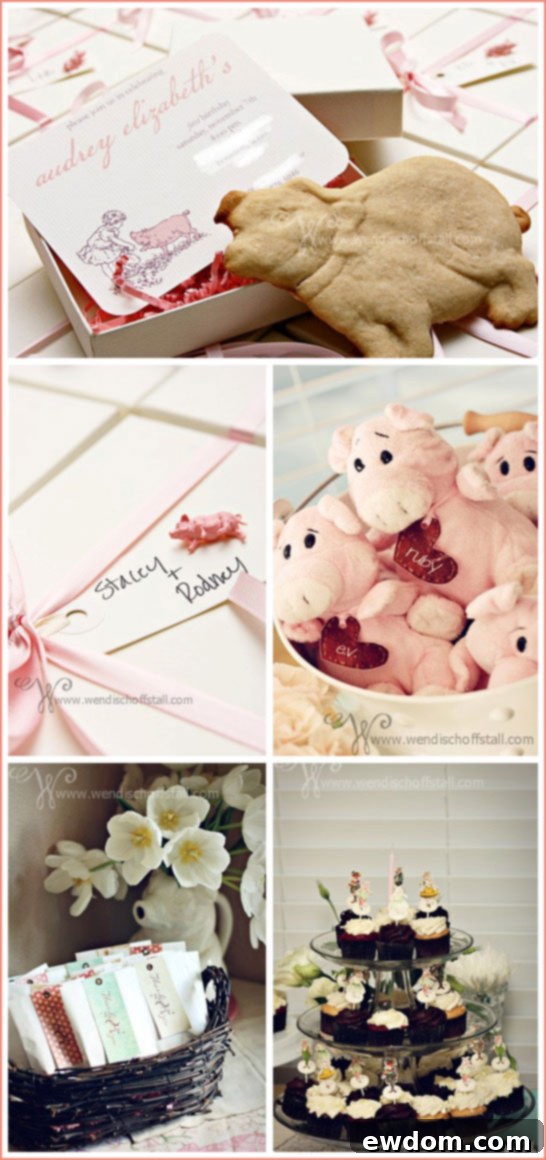 Cute Pig Party Ideas Pig Birthday Party Details