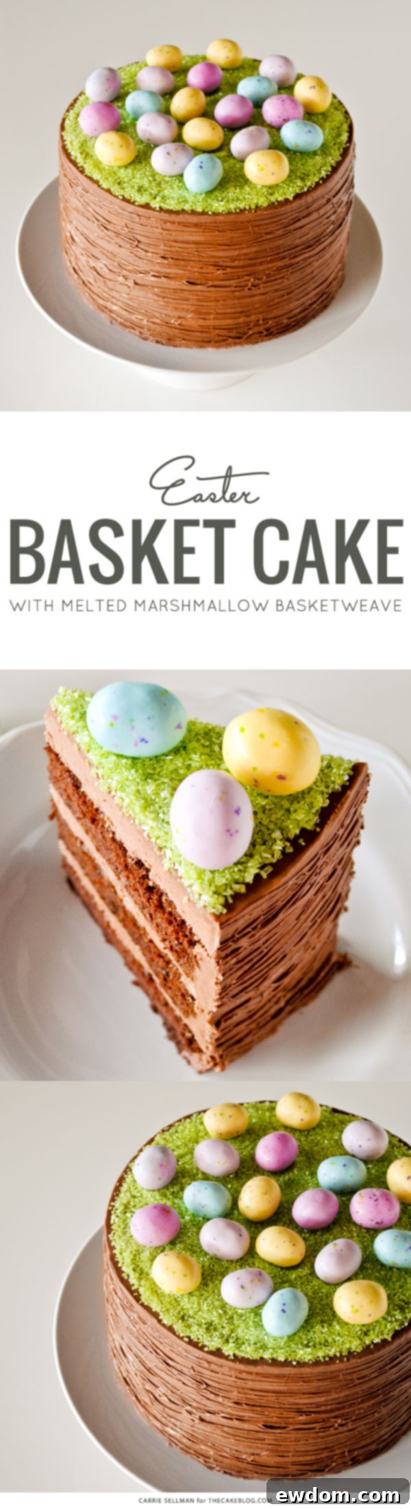 Basketweave Easter Cake 2 Easy Easter Basket Cake | a DIY by Carrie Sellman of TheCakeBlog.com