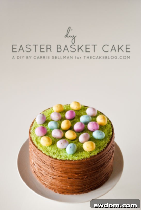 Basketweave Easter Cake 3 Easy Easter Basket Cake | a DIY by Carrie Sellman of TheCakeBlog.com
