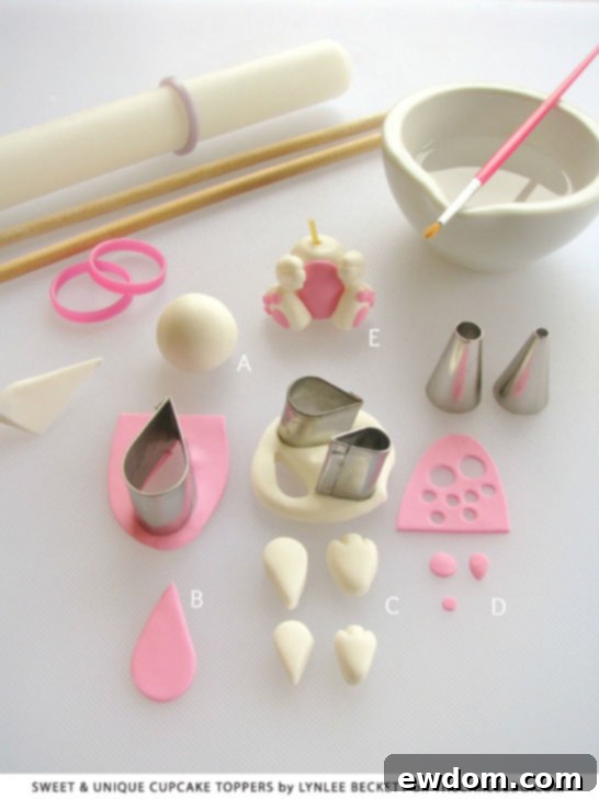 Create a Whimsical Easter Bunny Garden 3 Easter Bunny Garden | tutorial from Sweet & Unique Cupcake Toppers by Lynlee Beckett