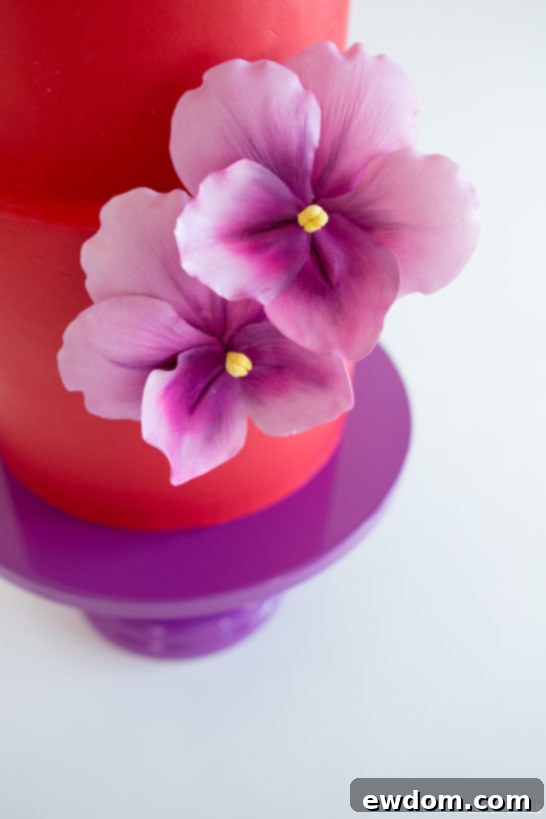 Dancing Violets | Bold Wedding Cake Inspiration | by Intricate Icings on TheCakeBlog.com