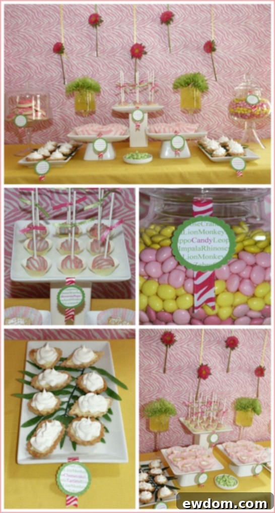 Modern Safari Shower in Pink and Yellow