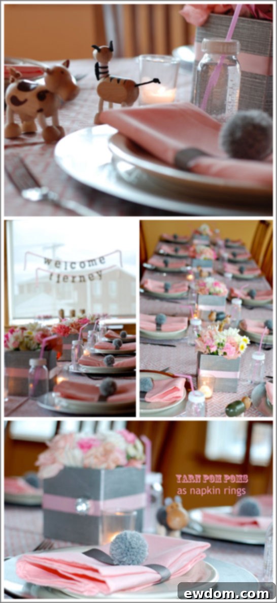 Grey & Pink Safari Baby Shower Grey & Pink Safari Baby Shower