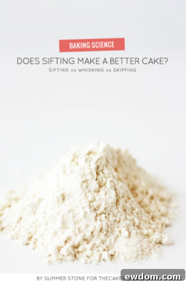 Does Sifting Make a Better Cake? A Baking Science Experiment by Summer Stone for TheCakeBlog.com - Exploring the impact of sifting and whisking dry ingredients on cake texture and quality.