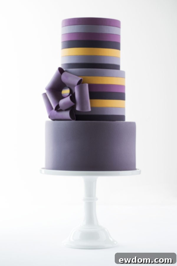 Pantone Fall 2014 Stripes | by AK Cake Design for TheCakeBlog.com