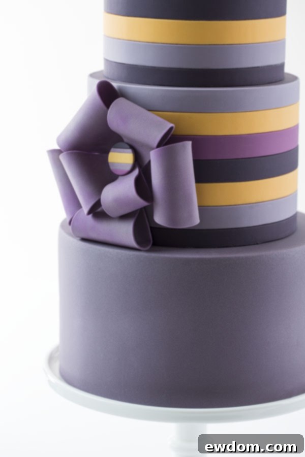 Pantone Fall 2014 Stripes | by AK Cake Design for TheCakeBlog.com