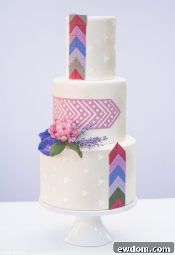 The Synthesis of Technique and Imagination 6 Arrows in shades of Pantone Fall 2014 | by Erica OBrien for TheCakeBlog.com