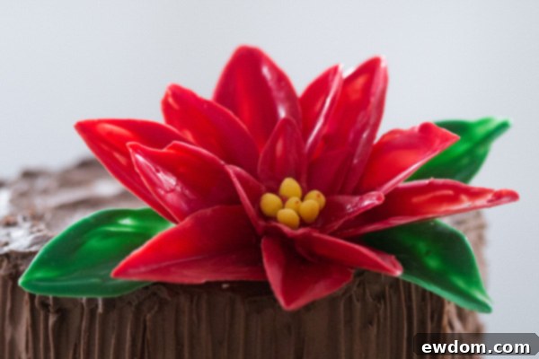 Beautifully Crafted Edible Chocolate Poinsettia Flower
