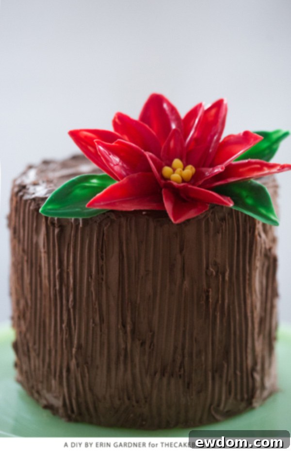 DIY Chocolate Poinsettia Flowers for Christmas Cakes - Full Guide