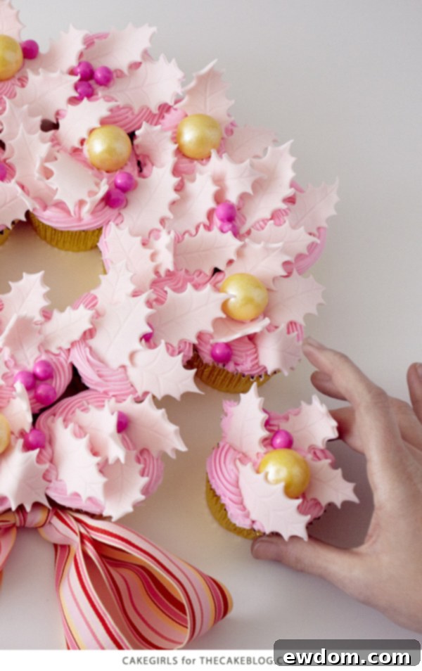 Discover the joy of stress-free holiday baking with this easy cupcake wreath | Cakegirls