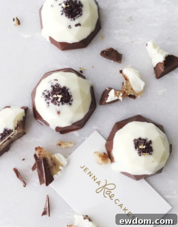 Jenna Rae Cakes Bakery Tour 11 Decadent chocolate gems filled with rich cookie dough, a popular and unique offering from Jenna Rae Cakes.