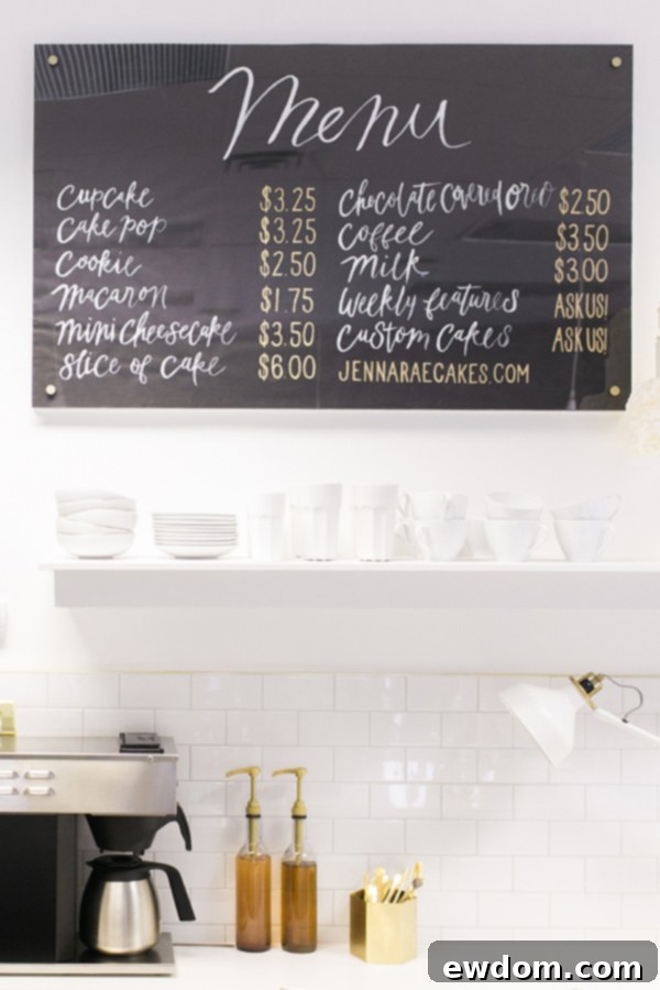 Jenna Rae Cakes Bakery Tour 6 An interior shot of the modern and chic display area at Jenna Rae Cakes, featuring a variety of pastries.