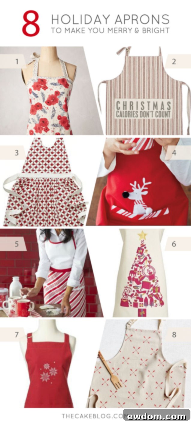 8 Holiday Aprons to make you merry and bright | on TheCakeBlog.com