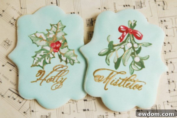 Assortment of tools and ingredients laid out for stencil painting cookies