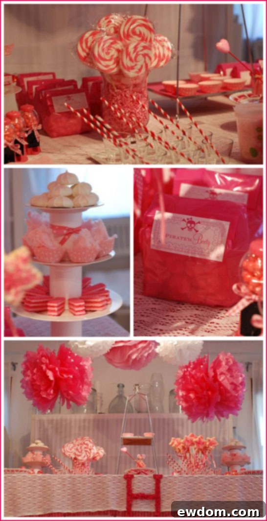 Princess and Pirates Birthday Party Table Setup