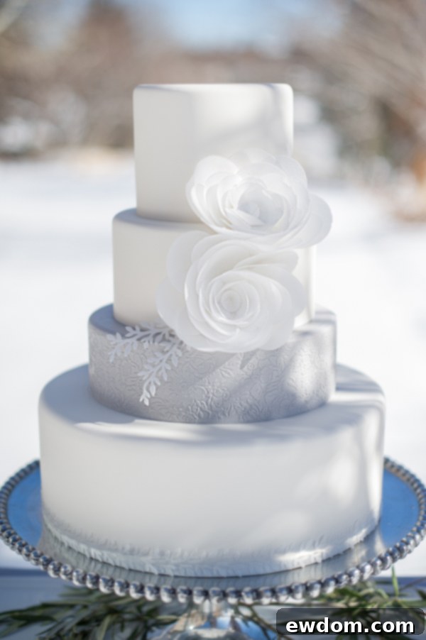 Frosted Fairytale Cake 4 Winter Wonderland Wedding Cake | by Intricate Icings on TheCakeBlog.com