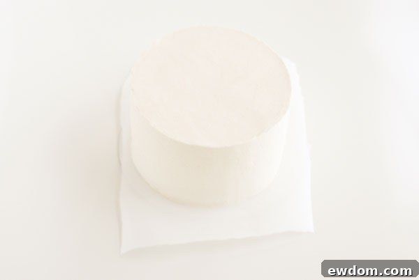 Sparkling Midnight Countdown Cake 8 Smoothly frosted cake ready for chilling