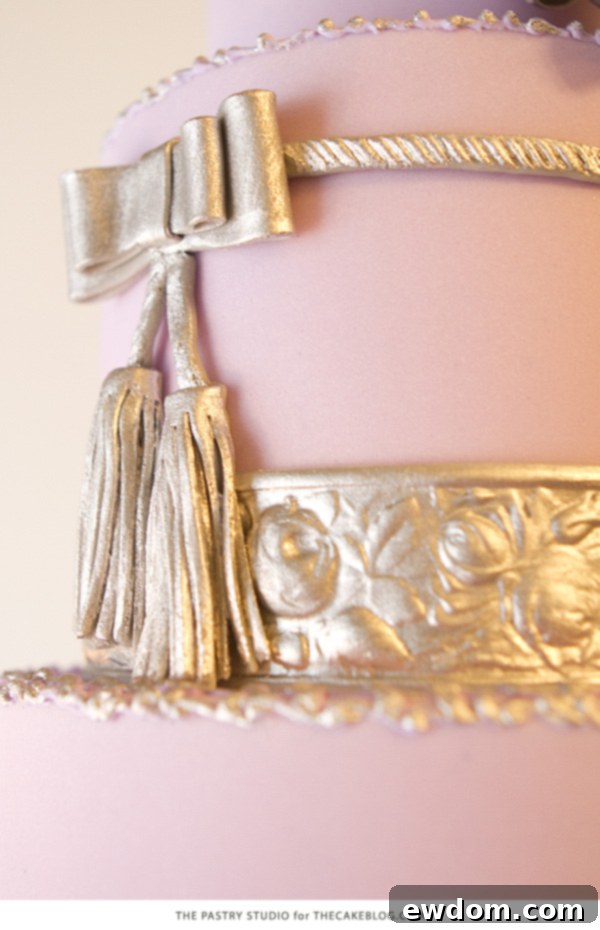 2015 Wedding Cake Trends | Metallics + Color | by The Pastry Studio on TheCakeBlog.com