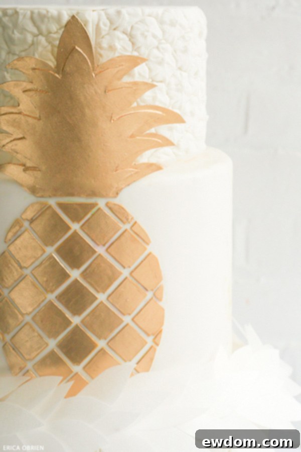 The Marsala Moment 11 Pineapple Cake | Translating trends into cake designs | by Erica OBrien for TheCakeBlog.com