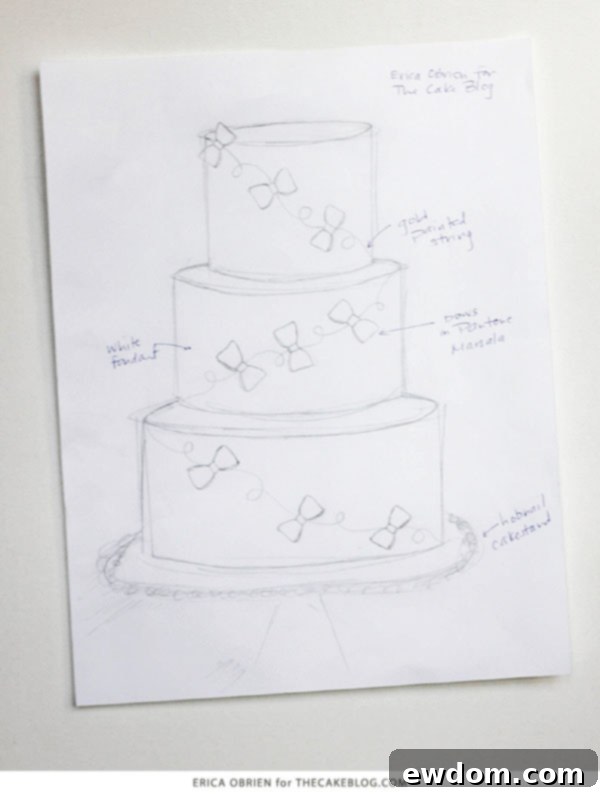 The Marsala Moment 4 Marsala & Gold Bow Cake | Crafting romantic cake designs with challenging colors | by Erica OBrien for TheCakeBlog.com