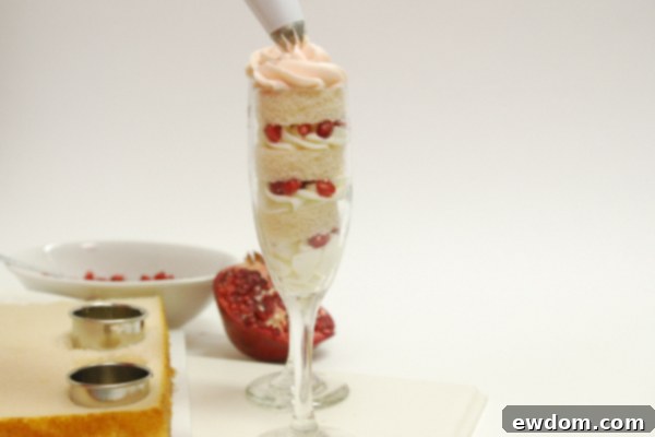 Valentine's Champagne Shooters | Blush Pink Buttercream Finish