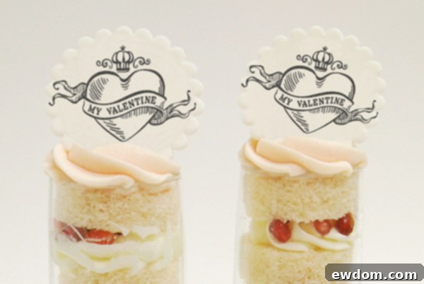 Valentine's Champagne Shooters | Adding Stenciled Toppers