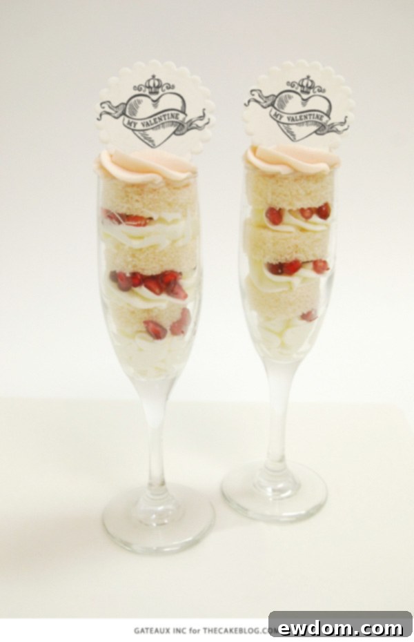 Valentine's Champagne Shooters | Finished Desserts