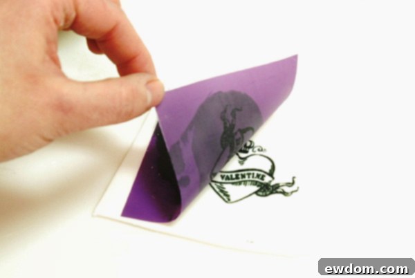 Valentine's Champagne Shooters | Removing Stencil